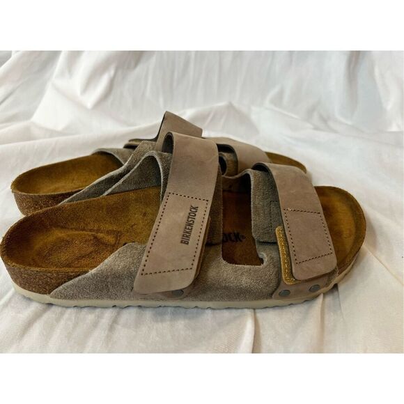 Birkenstock Women's Uji Taupe Suede Leather Sandals Size 41 NWOT - Picture 6 of 10
